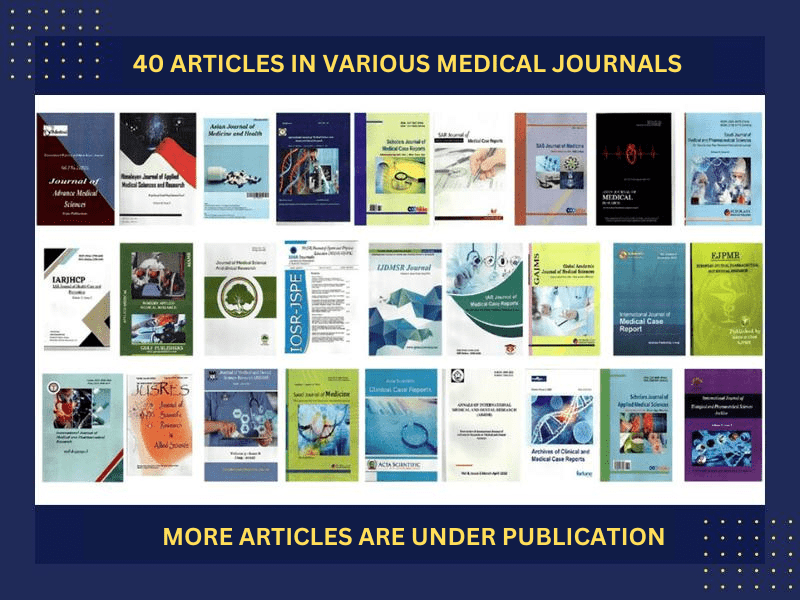 40 ARTICLES IN VARIOUS MEDICAL JOURNALS
